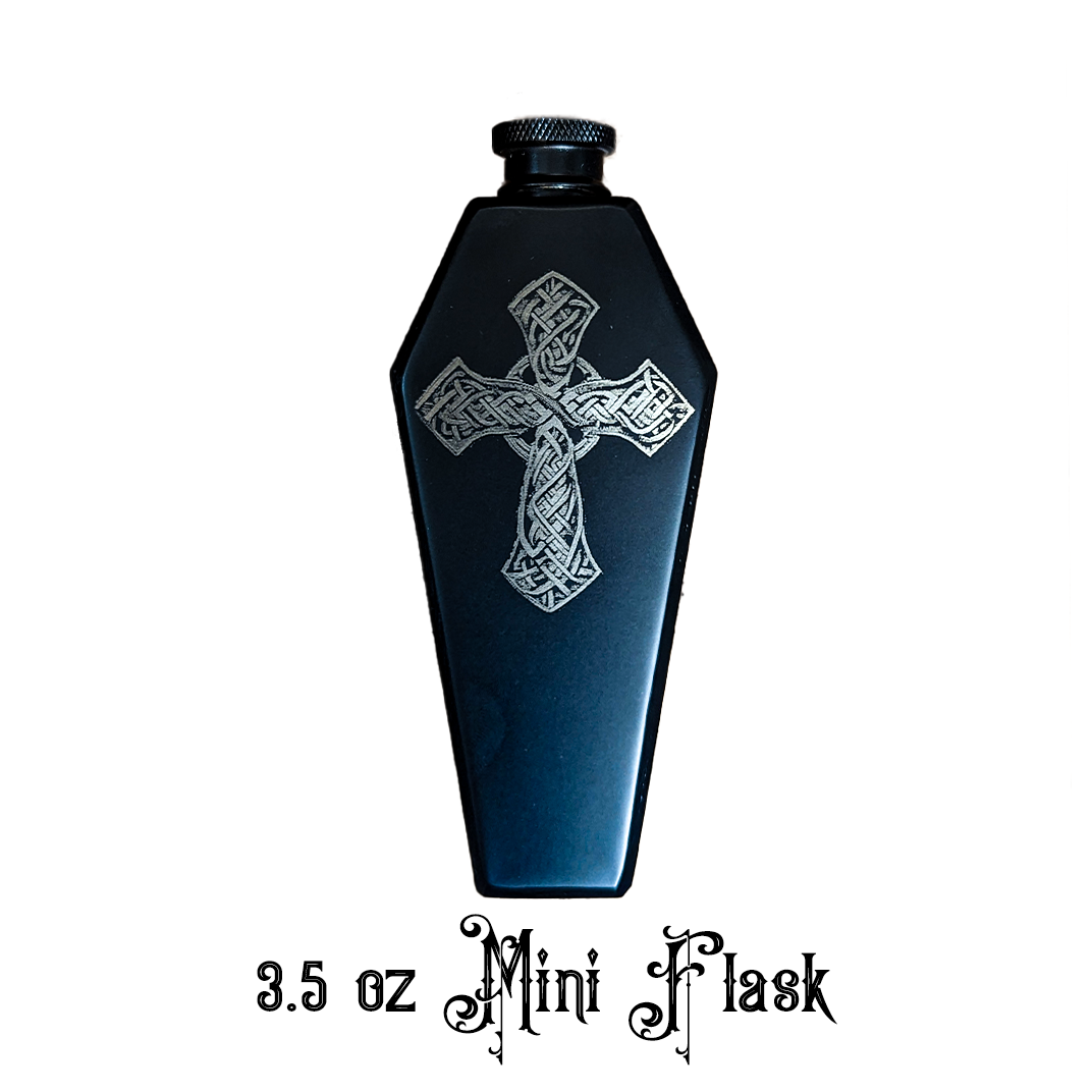 3.5 oz Flask Halloween Coffin Gothic