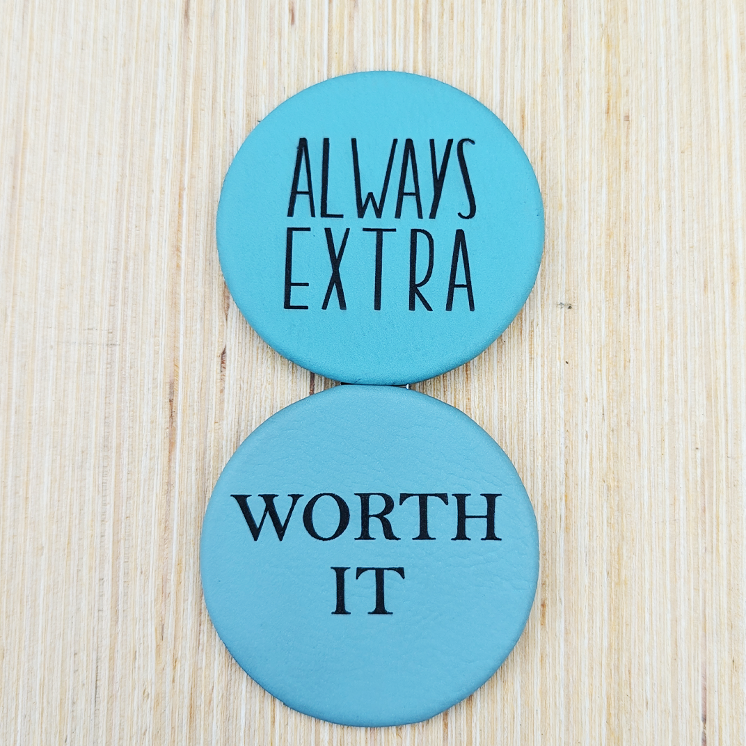 Leatherette Double Compact Mirror