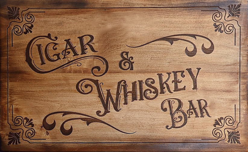 Engraved Wooden Sign